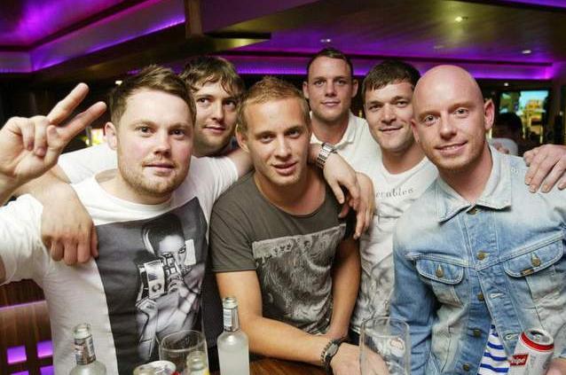 Taylor and chums on a night out in Maggie's in 2011.