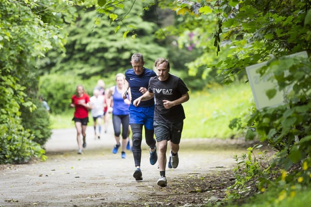 Runners at the Halifax parkrun marked the Queen's Platinum Jubilee on Saturday. Picture: Jim Fitton