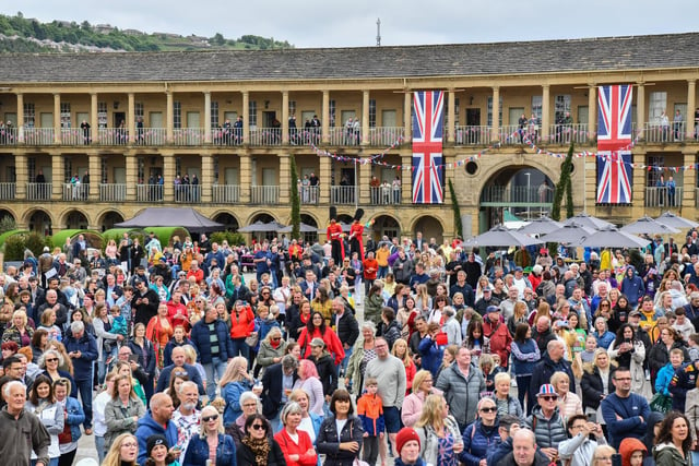 Crowds enjoying the festivities at The Piece Hall. Photo by Ellis Robinson