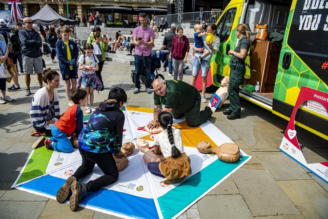 Youngsters learn life-saving skills at The Piece Hall celebration of our emergency services