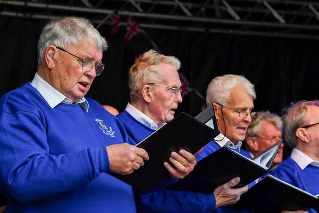 The Piece Hall crowds were treated to a performance from Gledholt Male Voice Choir. Photo by Ellis Robinson