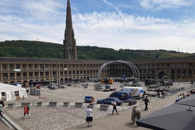 Work has been underway all week to get The Piece Hall ready