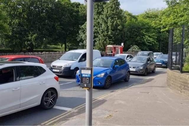 The Labour Cabinet voted against declaring an Air Quality Management Area in West Vale, despite the severe levels of congestion in the vicinity of a primary school and care home (picture courtesy of Lyndsey Ashton, Greetland Pressure Group).