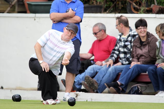 Action from the Halifax Association Merit bowls finals at Akroydon Victoria.