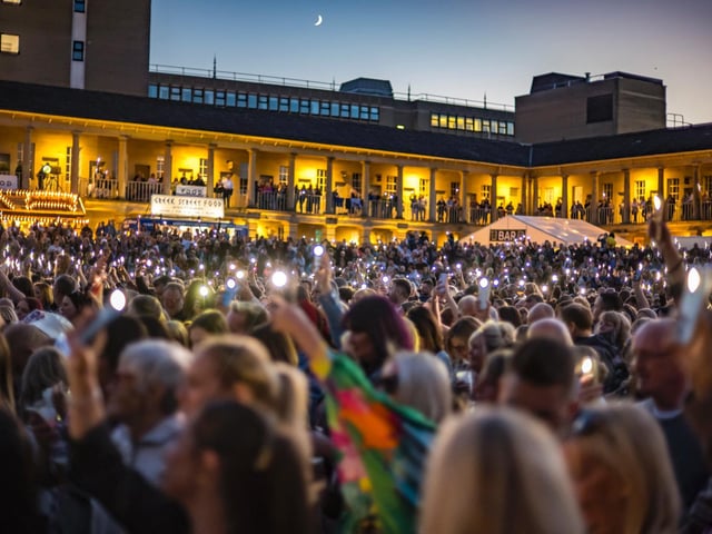 The singer opened the show with 2020 hit Gold. Photos by Cuffe and Taylor/The Piece Hall Trust