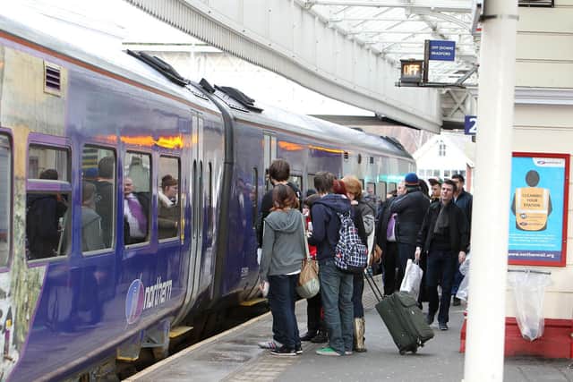 Passengers at Halifax train station