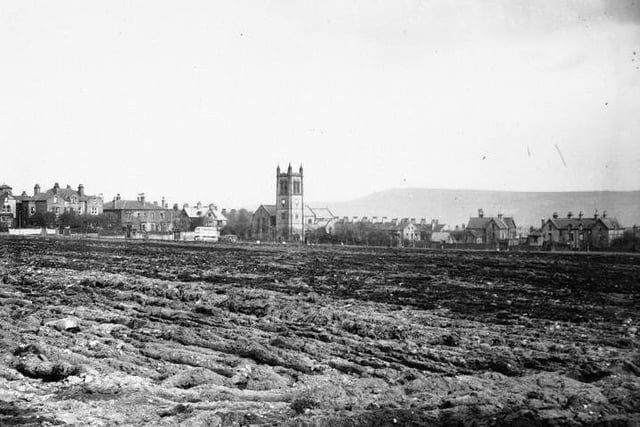 Savile Park in Halifax looking very different during the Second World War as it was ploughed up for food production.