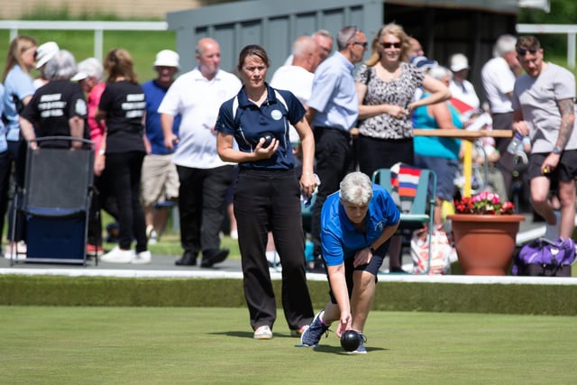 Action from the British Crown Green Ladies Merit final at Brighouse Sports Club. Picture: Bruce Fitzgerald