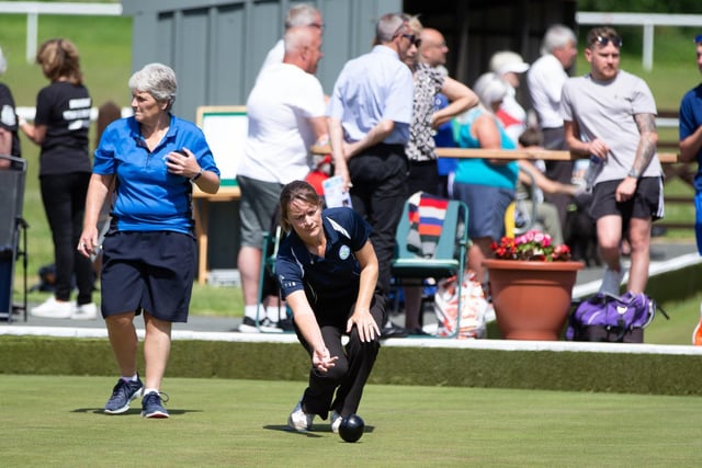 Action from the British Crown Green Ladies Merit final at Brighouse Sports Club. Picture: Bruce Fitzgerald