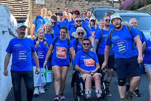 Stephen Parker and his supporters taking part in the challenge