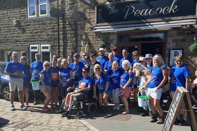 Luddenden residents welcome Stephen and the team home