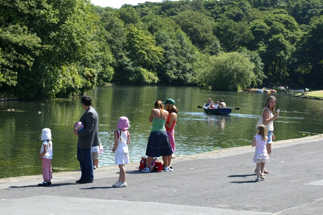 Visitors to Shibden Park enjoy the sunshine back in 2006.