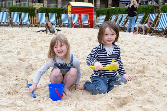 Youngsters enjoy the beach at last year's event