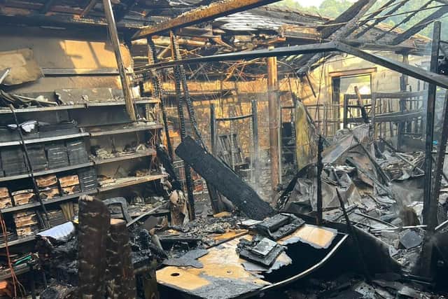 The fire damaged an office but the rest of the garden centre is unharmed