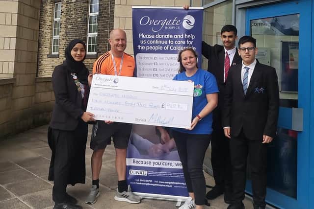 Students and staff at The Halifax Academy have raised almost £1000 for Overgate Hospice by holding a charity cricket match.