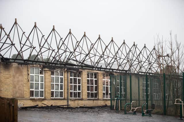The fire devastated Ash Green Primary School's upper site