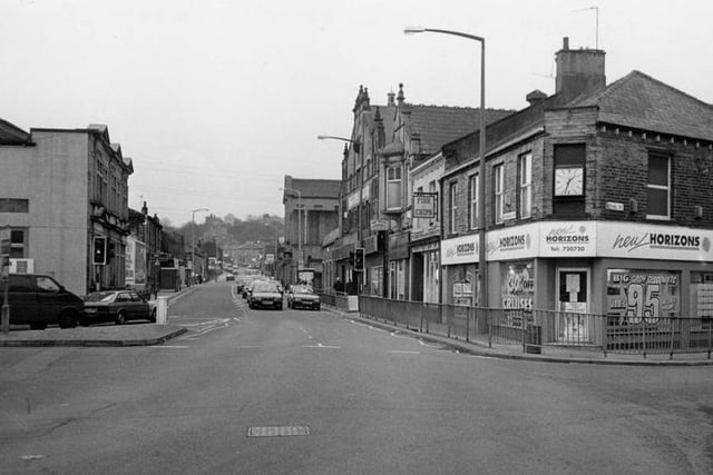 A different looking Brighouse back in 1980. If you were to stand in this spot in 2020 you would see Sainsbury's on your left.