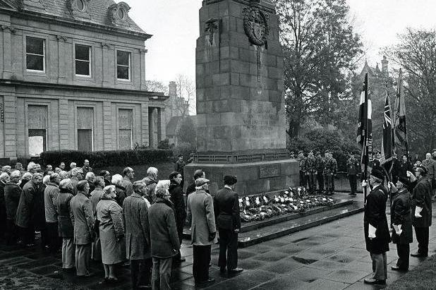 Remembrance at the Halifax cenotaph in 1987.