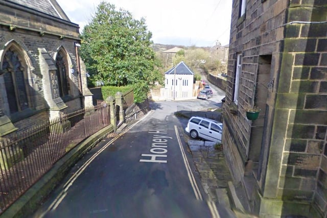Honey Hole Road in Todmorden winds past Todmorden Unitarian Chapel. There's also Honey Hole Close and Honey Hole Court nearby.