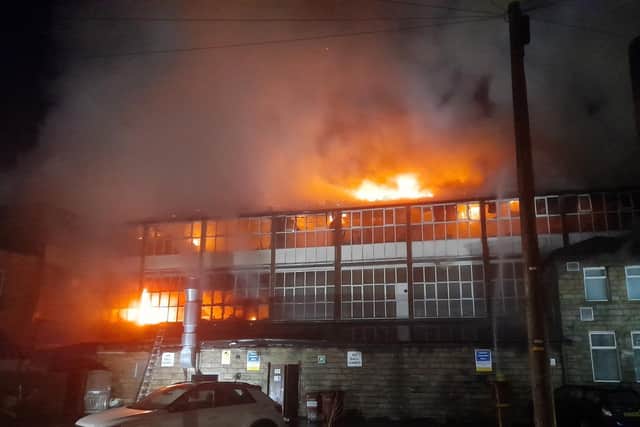 The fire in Hebden Bridge town centre