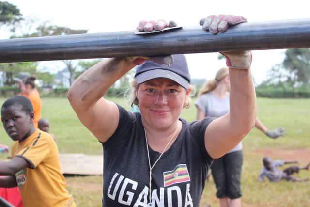 Emma on her first trip to Uganda