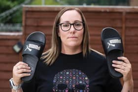 Kerry Tattersley and her sliders (SWNS)