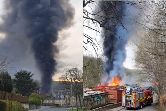 Farrar Mill Lane fire Salterhebble Halifax: These images show the extent of the blaze. Photos: Tim Robinson