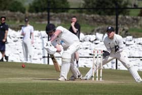 Actions from Bradshaw v Thornton, cricket, at Bradshaw CC. Pictured is Matthew Crowther