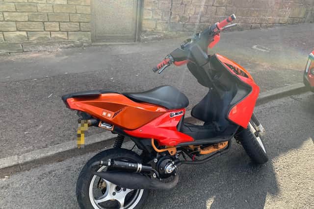 The scooter seized by police (Picture WYP)