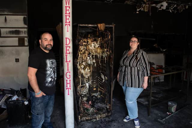 James Barry and Natasha Parry vow to rebuild their fire-ravaged cafe, Sweet Delight @ The Mill Cafe, Shay Lane