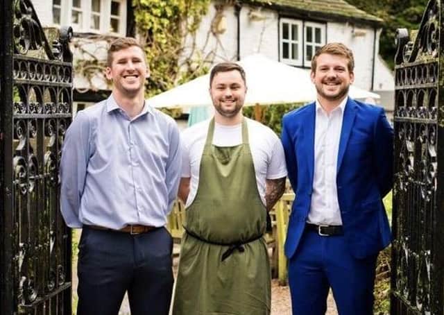 Max Heaton, Will Webster and Oliver Roberts from the Shibden Mill Inn