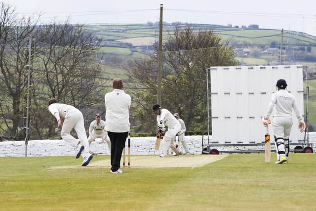 Cricket - Blackley v Copley. Blackley batsman Reece Jennison.