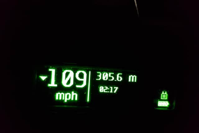 A driver was clocked at 109mph on the M62