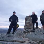Scafell Pike: (left to right) – Magnus Meese, Dan Bell and Sam Brammar