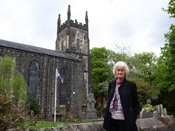 Marianne Hood OBE in Cragg Vale for Vibrant Valley campaign.
