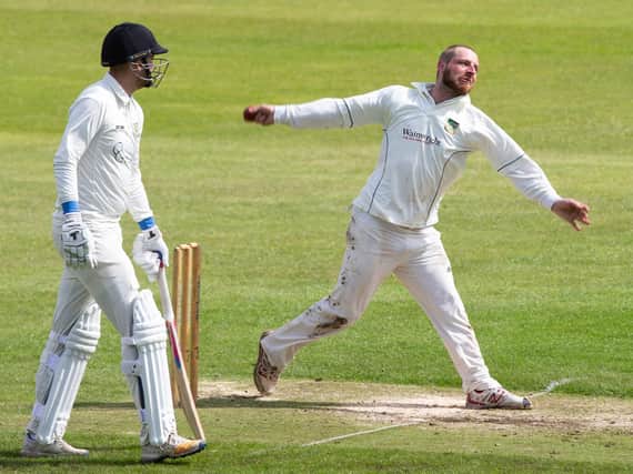 Triangle’s Zach Rushton took 4-28 to help dismiss Mytholmroyd for 135 last weekend. Triangle hit 138-5 in reply to claim the Premier Division victory.