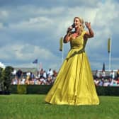 Soprano Lizzie Jones performs at the Great Yorkshire Show
