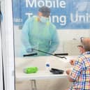 Mobile testing unit in Todmorden