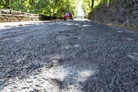 Potholes on Doctor Hill, Halifax.