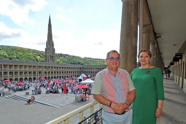 Roger Marsh and Nicky Chance-Thompson from the Piece Hall Trust