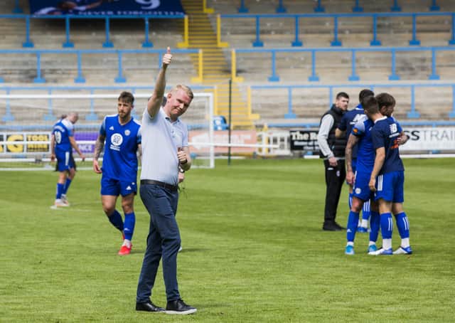 Football - FC Halifax Town v Chesterfield FC. Halifax manager Pete Wild.