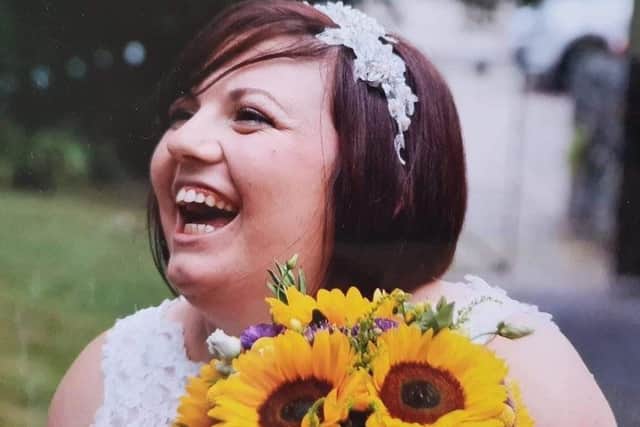 Beth Smith pictured on her wedding day. Family and friends have raised thousands for charity in her memory following her shock death at the age of 31.