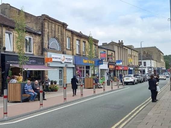 The new parklets in Brighouse town centre