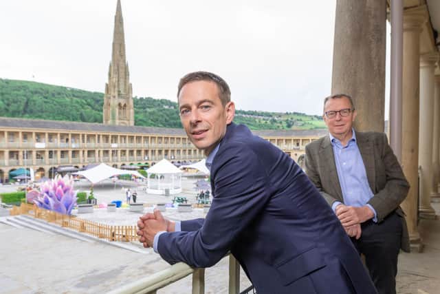 Martin Hirst, Commercial Director of First West Yorkshire, and Stephen Bullock, Chief Operating Officer of The Piece Hall Trust