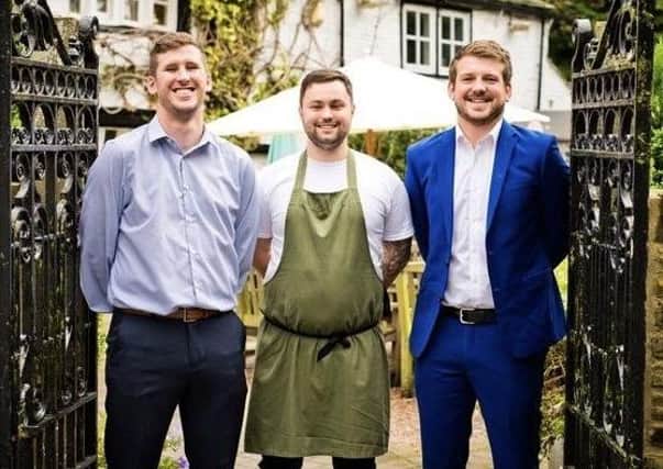 Max Heaton (left), Head Chef Will Webster (center) and Manager Oliver Roberts (right)