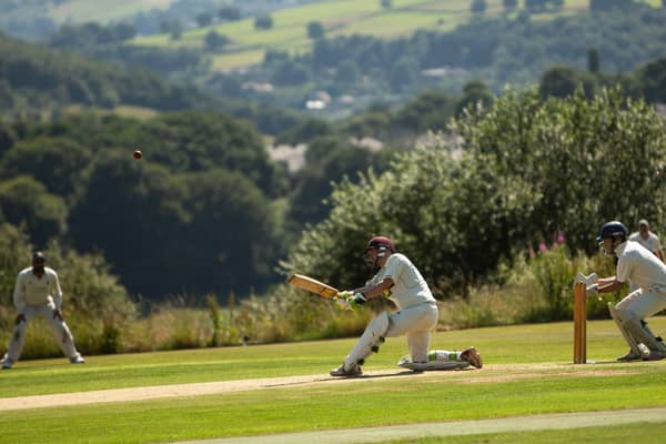 Batsman - Tom Wood for Sowerby Bridge CI. Photo: Kieran Nevison
