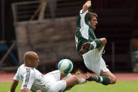 Action from Plymouth's friendly with Real Madrid on July 21, 2006. Photo:  Markus Leodolter  (MARKUS LEODOLTER/AFP via Getty Images)