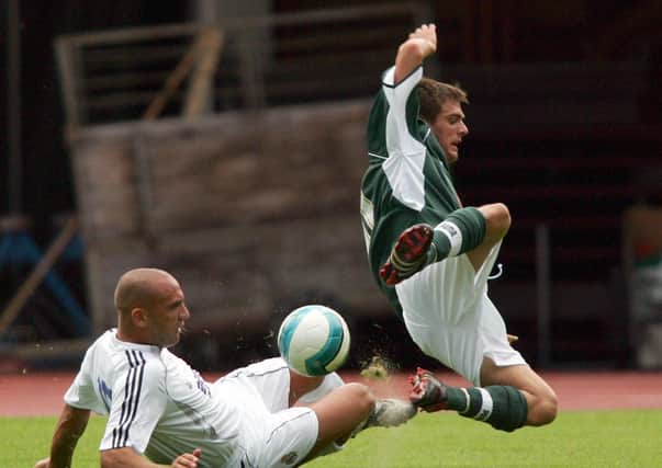 Action from Plymouth's friendly with Real Madrid on July 21, 2006. Photo:  Markus Leodolter  (MARKUS LEODOLTER/AFP via Getty Images)