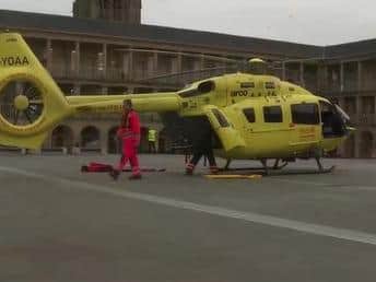 Air Ambulance in the Piece Hall