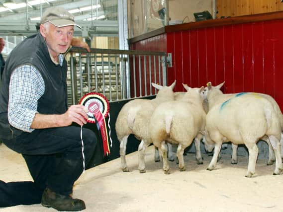 Robert Fielden with his latest August prime lamb champions.